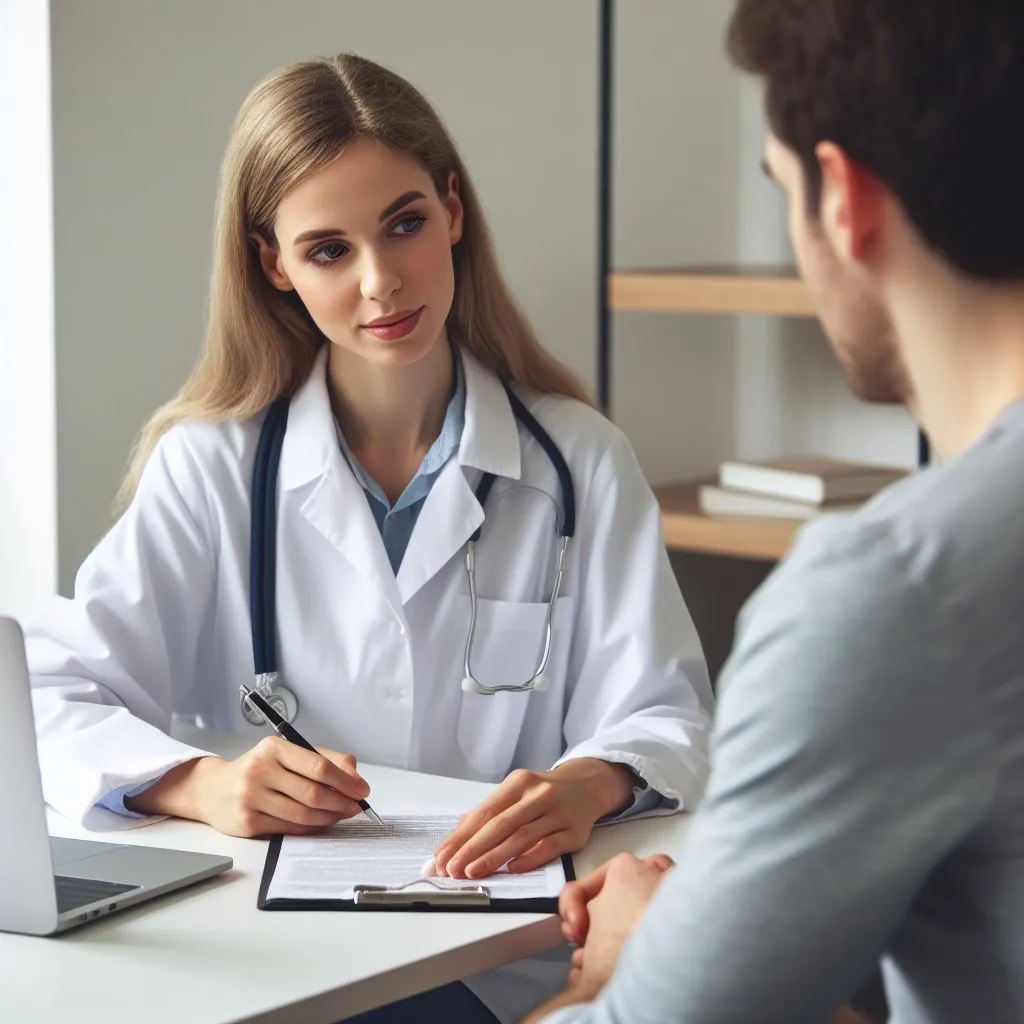 Врач консультирует пациента